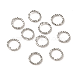 304 Stainless Steel Open Jump Rings, Spiral, Stainless Steel Color, 8x1mm, Inner Diameter: 6mm(STAS-C085-01A-P)