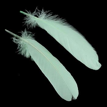 Goose Feather Costume Accessories, Dyed, Aquamarine, 160~215x36~47mm