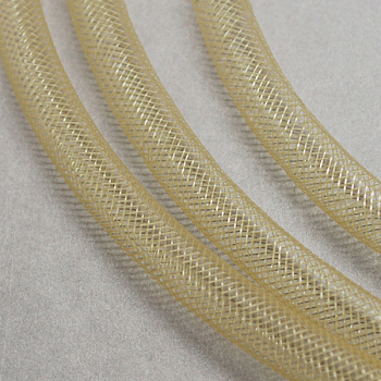 Plastic Net Thread Cord, Light Goldenrod Yellow, 16mm, 28Yards