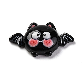 Halloween Theme Cartoon Resin Decoden Cabochons, Bat, 22.5x40.5x10.5mm