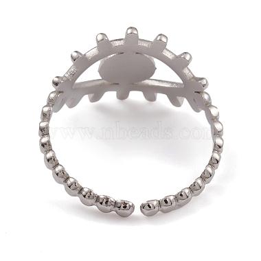 304 Stainless Steel Eye Open Cuff Rings for Women(RJEW-G285-76P)-3