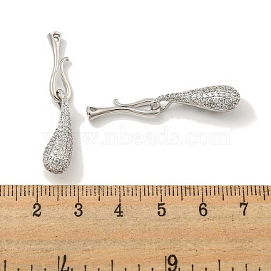 Messing Micro Pave klare Zirkonia S-Haken Verschlüsse(KK-L211-008P)-3