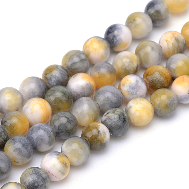 Natural Dyed White Jade Gemstone Bead Strands(X-G-R271-8mm-XP26)-2