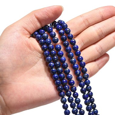 Natural Lapis Lazuli Beads Strands(X-G-G423-6mm-AB)-4