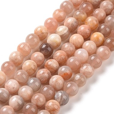 Round Natural Multi-Moonstone Beads Strands(G-I176-09-6mm)-3
