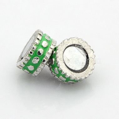 Platinum Plated Column Alloy Enamel Magnetic Clasps with Loops(ENAM-P098-08)-4