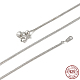 Rhodium Plated 925 Sterling Silver Wheat Chains Necklace for Women(STER-I021-02A-P)-1