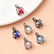 6 Bags 6 Colors Tibetan Style Alloy Charms(FIND-YW0004-13)-1
