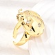 Brass Micro Pave Cubic Zirconia Cuff Open Rings(RJEW-D346-01G-02)-3