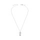 TINYSAND 925 Sterling Silver Cubic Zirconia Drop Pendant Necklaces(TS-N322-S)-2