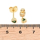 Brass Micro Pave Cubic Zirconia Stud Earrings(EJEW-F405-22A-G)-7
