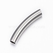 304 Stainless Steel Tube Beads, Stainless Steel Color, 29.5x5mm, Hole: 4mm(STAS-G137-38P)