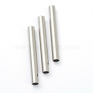 304 Stainless Steel Beads, Tube Beads, Stainless Steel Color, 50x6mm, Hole: 5mm.(STAS-H160-04L-P)