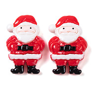 Christmas Decorations Theme Opaque Resin Decoden Cabochons, Santa Claus, 37.5x24.5x8.5mm(RESI-Z026-01T)