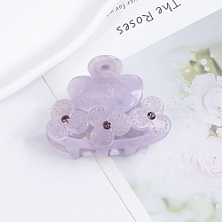 PVC Claw Hair Clips for Women, Flower Jaw Clips, Lilac, 51x62x41mm(PW-WG61718-03)