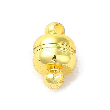 Rack Plating Brass Magnetic Clasps, Long-Lasting Plated, Golden, 11.5x7x7mm, Hole: 1.6mm