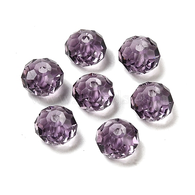 Medium Purple Rondelle K9 Glass Beads
