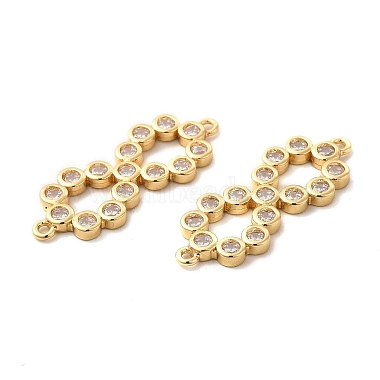Brass Pave Clear Cubic Zirconia Connetor Charms(KK-A180-17G)-2