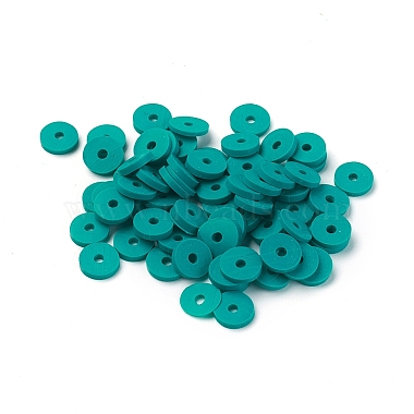 Flat Round Handmade Polymer Clay Beads(CLAY-R067-6.0mm-07)-4