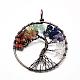 Natural/Synthetic Mixed Stone Chip Big Pendants(G-R440-R02)-1