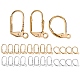 24Pcs 6 Styles Brass Huggie Hoop Earring Findings & Leverback Earring Findings(KK-SZ0001-48)-1
