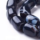 Natural Black Agate Beads Strands(G-G775-B-06)-1