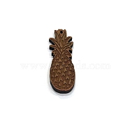 Wood Pendants, Pineapple Charms, Sandy Brown, 40x18x3mm(WOOD-H106-15)