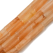 Natural Orange Aventurine Beads Strands, Column, 14x4mm, Hole: 1mm, about 28pcs/strand, 15.35 inch(39cm)(G-D464-49)