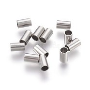 304 Stainless Steel Tube Beads, Tube, Stainless Steel Color, 5x3mm, Hole: 2.5mm(X-STAS-E454-30P)
