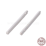 925 Sterling Silver Ear Stud Findings, Silver, 12x0.7mm, about 200pcs/10g(STER-E041-16S)
