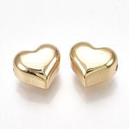 Ion Plating(IP) 304 Stainless Steel Beads, Heart, Golden, 9x11x7mm, Hole: 1.5mm(STAS-S107-17)