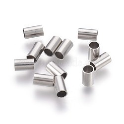 304 Stainless Steel Tube Beads, Tube, Stainless Steel Color, 5x3mm, Hole: 2.5mm(X-STAS-E454-30P)
