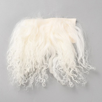 Wool Doll Wig Hair, for DIY Girls BJD Makings Accessories, White, 120~150x185~220x1mm