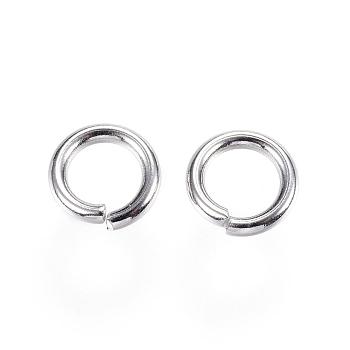 Tarnish Resistant 304 Stainless Steel Open Jump Rings, Round, Stainless Steel Color, 12 Gauge, 12x2mm, Inner Diameter: 8mm