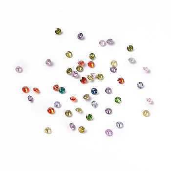 Mixed Grade A Diamond Shaped Cubic Zirconia Cabochons, Faceted, 2.5x1.7mm