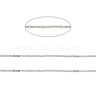 Handmade 304 Stainless Steel Bar Link Chains(CHS-G025-08P)-2