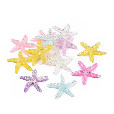 39mm Mixed Color Starfish Resin Cabochons