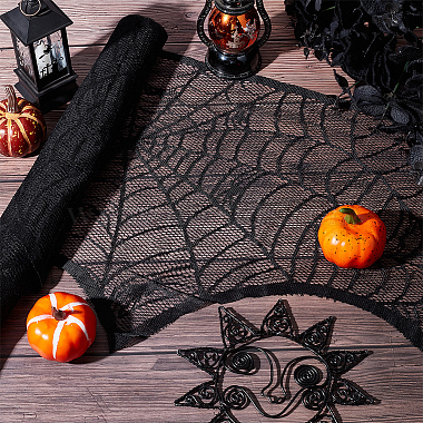 ハロウィーンテーマのポリエステルレース刺繍テーブルマット(AJEW-WH0166-64)-4