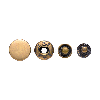 スナップアクセサリー作り真鍮のスナップボタン(X-BUTT-Q045-001AB)-2