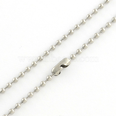 304 Stainless Steel Ball Chain Necklace Making(NJEW-R225-06)-2