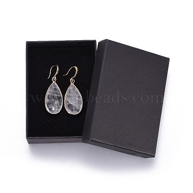 Boucles d'oreilles en cristal de quartz naturel en forme de larme(EJEW-JE02998-02)-3