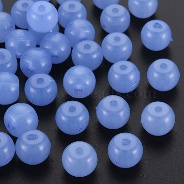 Medium Slate Blue Barrel Acrylic Beads