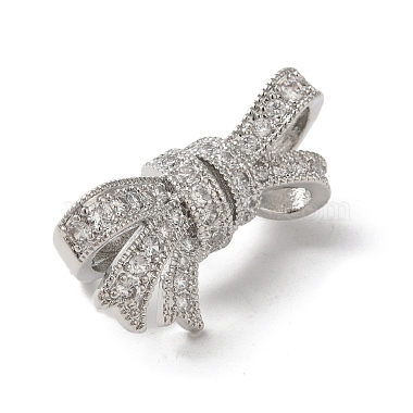 Rack Plating Brass Micro Pave Clear Cubic Zirconia Twister Clasps(KK-A190-02P)-2
