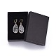 Boucles d'oreilles en cristal de quartz naturel en forme de larme(EJEW-JE02998-02)-3