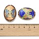 Handgemachte Cloisonne Perlen(CLB-Z001-09G)-3