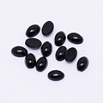 Acrylic Craft Eyes, Doll Eye, for Doll Making, Oval, Black, 6x4x2mm(SACR-WH0002-15A)