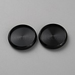 Alloy Cabochon Settings, Flat Round, Black, 27.5x5mm(FIND-WH0160-76A-EB)
