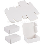 Foldable Paper Mailer Boxes, Corrugated Board Postal Boxes, Shipping Boxes, Rectangle, White, 8.3x6x3cm(CON-TAC0021-001B)