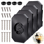 4Pcs Rectangle Plastic Siding Light Mounting Block Kits Tool with Built-in Box, Black, 258x170x24mm(AJEW-WA0003-70)