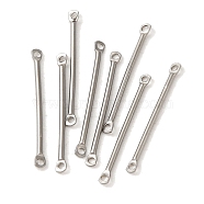 304 Stainless Steel Connector Charms, Bar Links, Stainless Steel Color, 25x2.5x1.2mm, Hole: 1.2mm(STAS-Q323-06C-P)